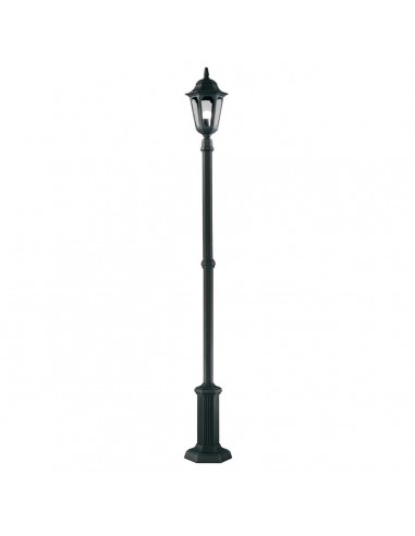 PARISH Udendørs lampemast i aluminium og glas H200 cm 1 x E27 - Sort/Klart
