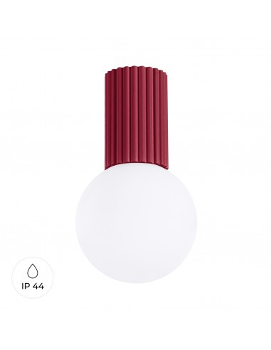 HALO Badeværelseslampe i aluminium og glas Ø12 cm 1 x G9 - Bordeaux/Hvid