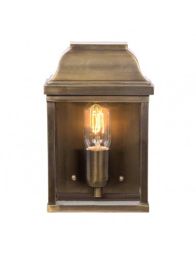 VICTORIA Udendørs væglampe i messing og glas H26 cm 1 x E27 - Antik messing/Klar