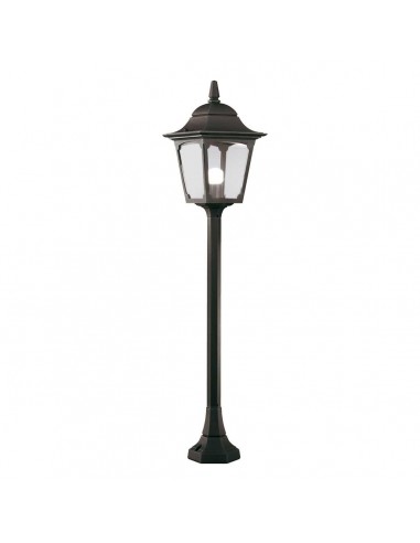 CHAPEL Udendørs bedlampe i aluminium og glas H100 cm 1 x E27 - Sort/Klar