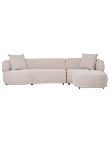 KINGSTON Højrevendt chaiselongsofa i polyester 294 x 175 cm - Natur