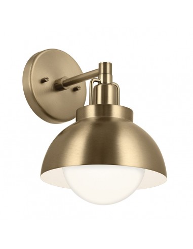 NIVA Loft- og væglampe i stål og opalglas Ø20,3 cm 1 x E27 - Champagne bronze/Opalhvid
