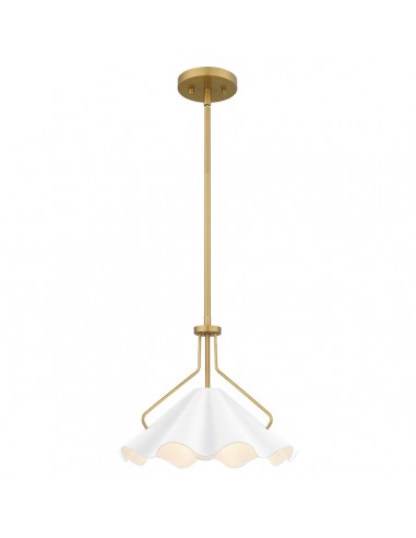 MEJIA Loftlampe i stål Ø35,6 cm 1 x E27 - Antik messing/Hvid tekstur