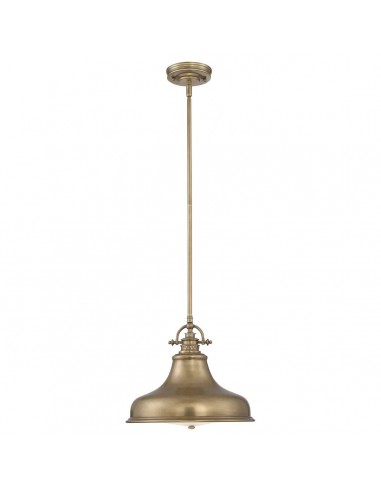 EMERY Loftlampe i stål og glas Ø34,3 cm 1 x E27 - Antik messing/Matteret