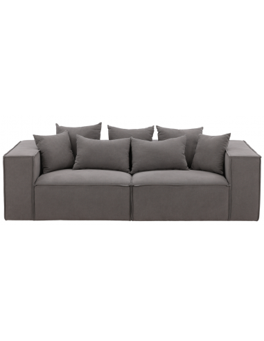 HOLM 3-personers sofa i linned 232 x 116 cm - Grå