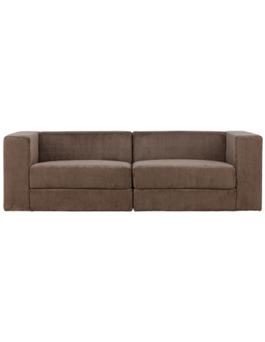 LUMI 3-personers sofa i polyester 238 x 94 cm - Brun