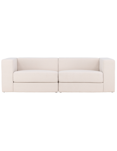 LUMI 3-personers sofa i polyester 238 x 94 cm - Cremehvid