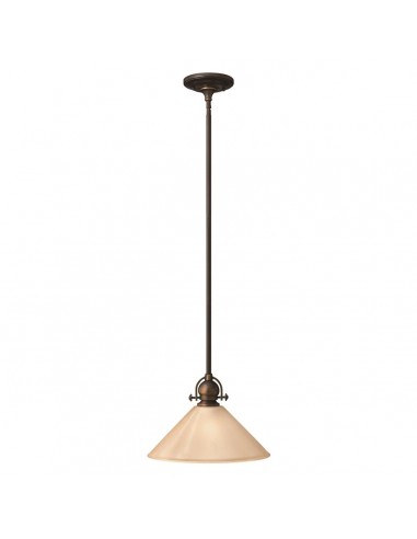 MAYFLOWER Loftlampe i stål og glas Ø35,6 cm 1 x E27 - Aldret bronze/Rav