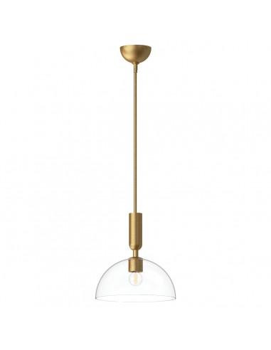JUDE Loftlampe i stål og glas Ø30,5 cm 1 x E27 - Børstet guld/Klar