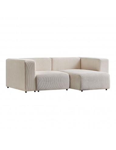 ROCKY Modul højrevendt chaiselongsofa i ripcord polyester 218 x 110 - 153 cm - Beige
