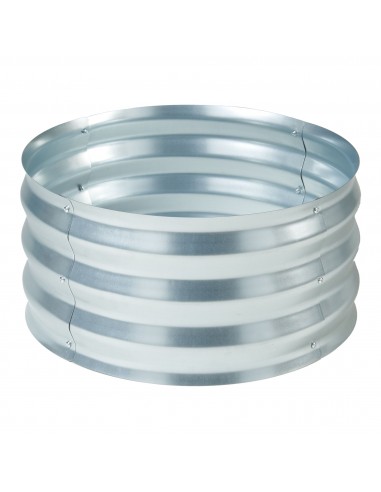 Rundt højbed uden bund i forzinket stål H30,5 x Ø61 cm - Stålgrå
