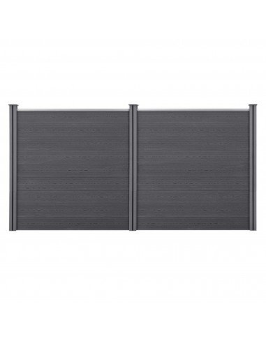 Komplet WPC Havehegn i aluminium og komposit H183 x B357 cm - Grå