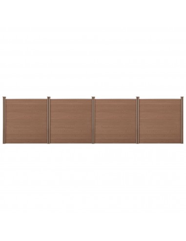 Komplet WPC Havehegn i aluminium og komposit H183 x B705 cm - Brun