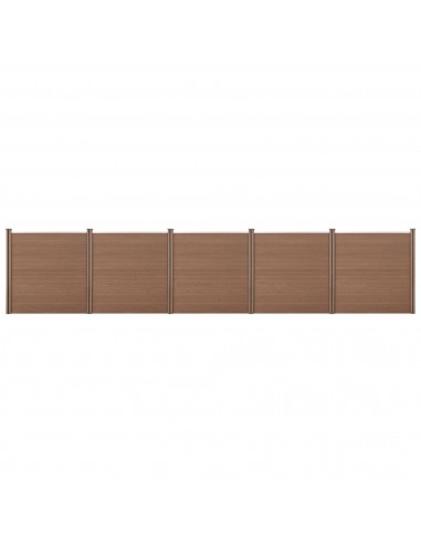 Komplet WPC Havehegn i aluminium og komposit H183 x B879 cm - Brun