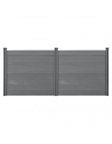 Komplet WPC Havehegn i aluminium og komposit H165 x B314 cm - Grå