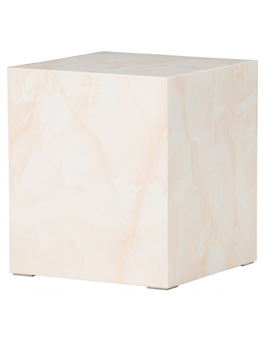 YORK Sidebord i mdf H45 x B40 x D40 cm - Gullig marmoriseret