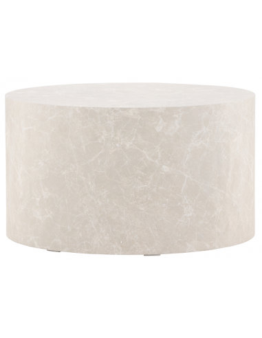 YORK Rundt sofabord i mdf H45 x Ø80 cm - Beige marmoriseret