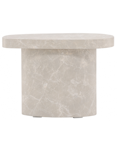 STAD Organisk sidebord i mdf H35 x B50 x D30 cm - Beige marmoriseret