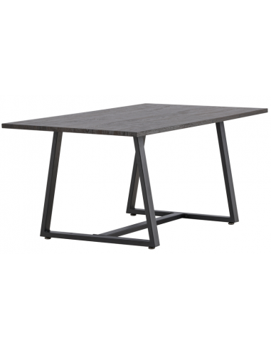 TON Sofabord i stål og mdf H40 x B110 x D60 cm - Sort/Gråsort