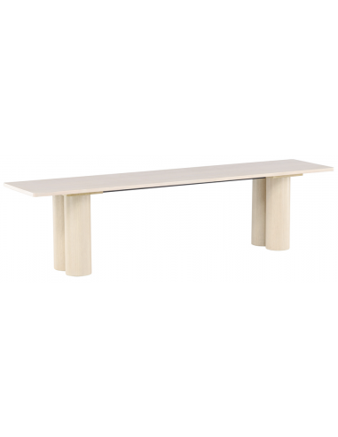 OLIV Bænk i MDF H45 x B180 x D40 cm - Hvidpudset