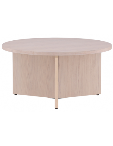 SALTO Rundt sofabord i mdf H43 x Ø85 cm - Hvidpudset