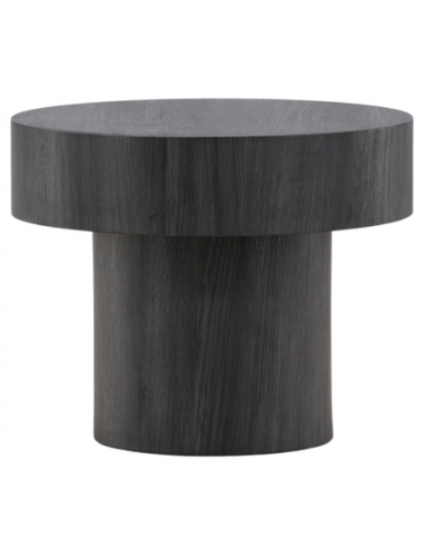 MALU Rundt sidebord i mdf H40 x Ø50 cm - Gråsort