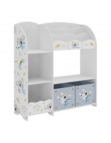 Reol til børneværelset i MDF og tekstil H100 x B93 x D30 cm - Koala