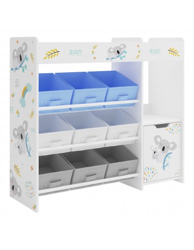 Reol til børneværelset i MDF og tekstil H80 x B90 x D29,5 cm - Koala