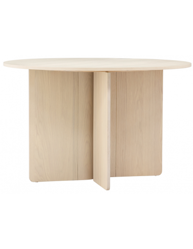 TYRE Spisebord i mdf og finér H76 x Ø120 cm - Hvidpudset