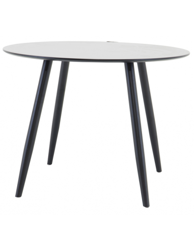 PLAY Rundt spisebord i stål og mdf Ø100 cm - Sort