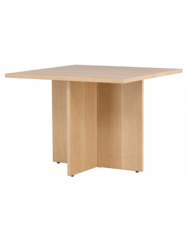 LEO Firkantet spisebord i mdf 100 x 100 cm - Natur