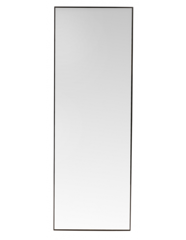 DALTON Spejl i aluminium og glas H193 x B67 cm - Industrielt sort