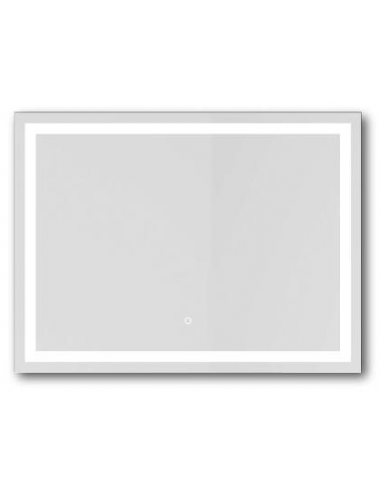 FRAME Badeværelsesspejl med lys 60 x 80 cm 4000K 1250lm - Alugrå