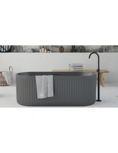 ARCHTEC Fritstående badekar i archtec 170 x 75 cm - Mat betongrå