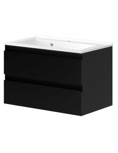 VENICE Komplet badmiljø i MDF og keramik H51 x B80,5 cm - Mat sort