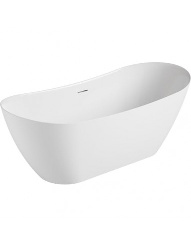 NOBLE Fritstående badekar i sanitetsakryl 170 x 73 cm - Mat hvid
