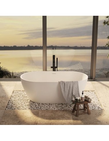 Strømberg fritstående badekar i Lucite akryl 170 x 75 cm - Mat hvid