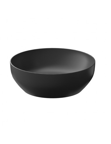 Bordmonteret rund håndvask i ROCKLITE-keramik Ø40 cm - Mat antracit