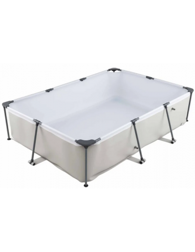 Fritstående pool komplet sæt m/pumpe H66 x B300 x D207 cm - Grå
