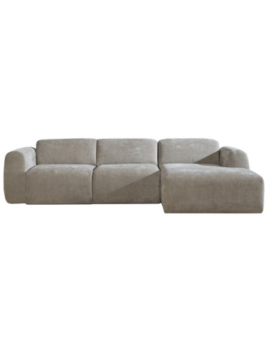 MAINE Højrevendt chaiselongsofa i polyester B274 x D165 cm - Taupe
