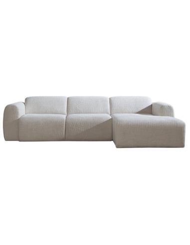 MAINE Højrevendt chaiselongsofa i bouclé B274 x D165 cm - Off-white