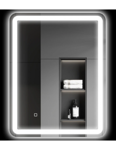 Badeværelsesspejl med dæmpbart lys 80 x 60 cm 3000 - 6500K