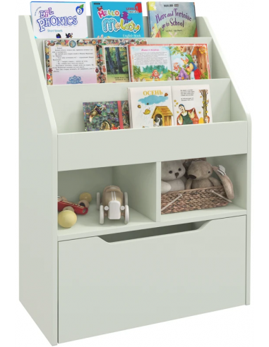 Bogreol til børneværelset i MDF H90 x B60 x D29,9 cm - Grøn