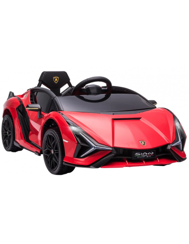 Elektrisk Lamborghini til børn 12V i metal og kunststof H40 x L108 x B62 cm - Rød