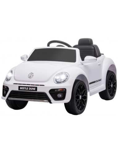 Elektrisk VW Bobbel til børn 12V i metal og kunststof H46 x L97 x B56,5 cm - Hvid