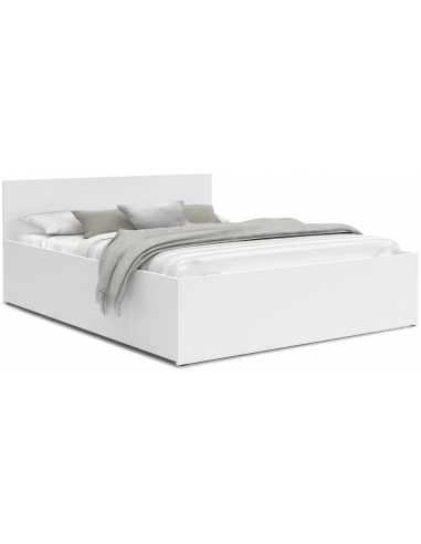 TWIF Sengeramme med opbevaring i fyrretræ og finér 140 x 200 cm - Hvid