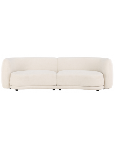 CIELO 3-personers sofa i polyester 268 x 91 cm - Sort/Hvid