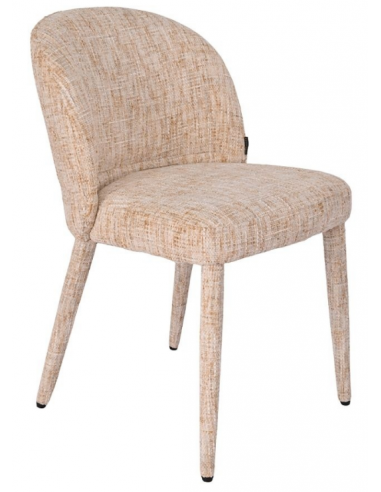 CHARLIE Spisebordsstol i chenille H81,5 cm - Meleret beige