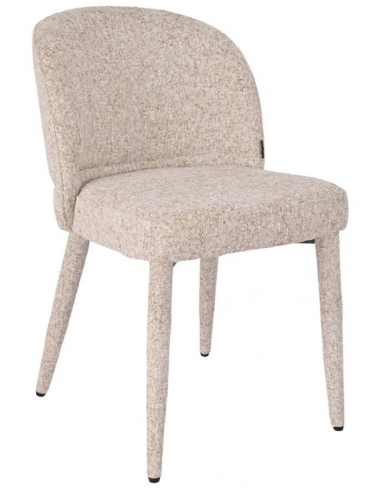 CHARLIE Spisebordsstol i chenille H81,5 cm - Meleret taupe