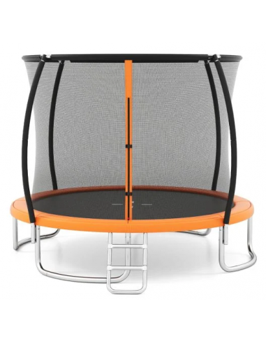 Luksus trampolin med sikkerhedsnet H248 x Ø305 cm - Orange